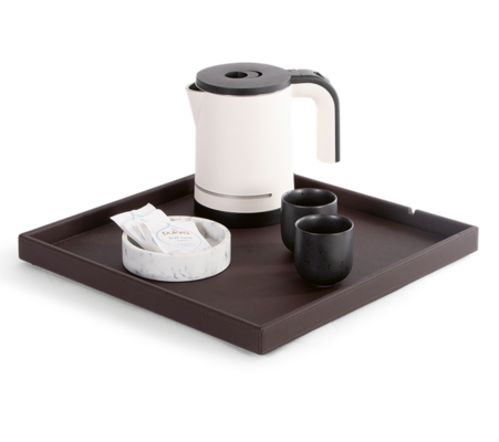 Brown Square Welcome Tray
